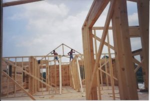 log cabin kits during construction