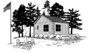 independence 602 tiny log house