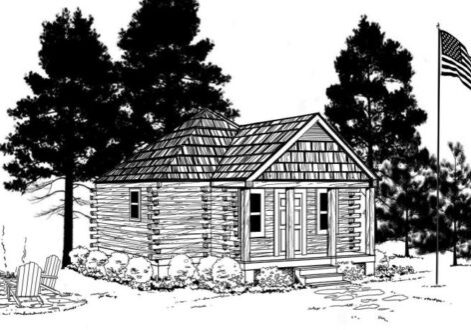 freedom 603 tiny log homes by american log homes